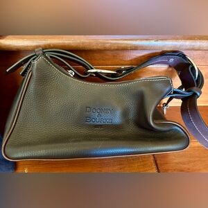 Dooney and Bourke brown leather shoulder bag with dust bag